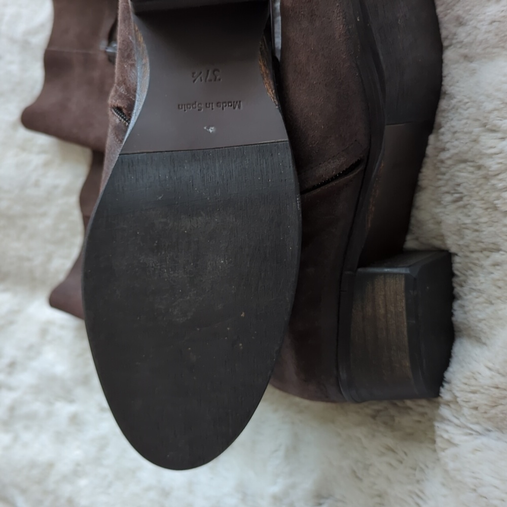 Coclico Mid Calf Brown Supple Suede Leather Trucker Boot Spain Size 6.5 - Picture 7 of 8